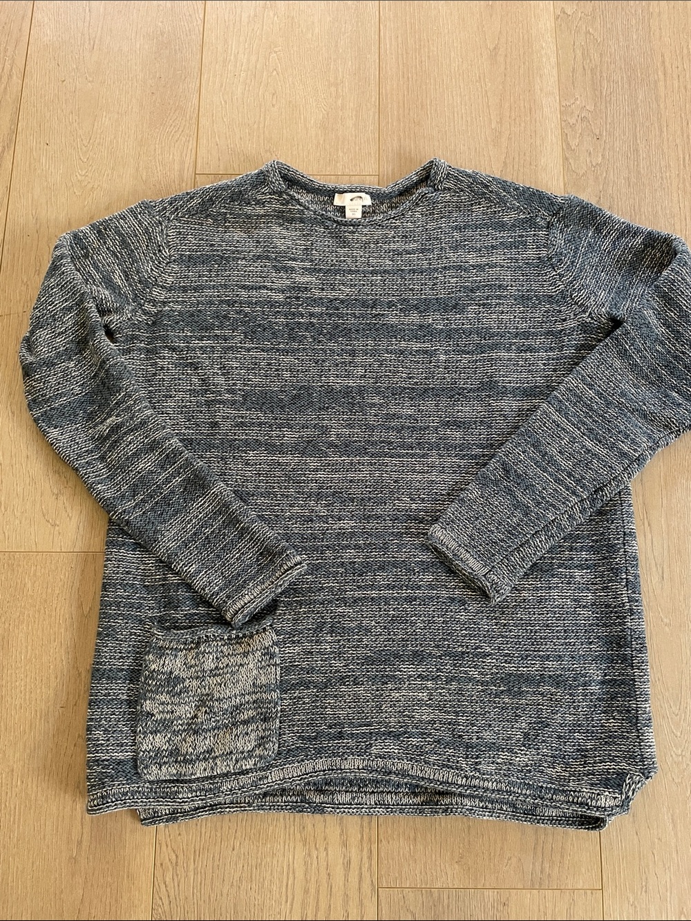 J. Jill Blue Heathered Crewneck Sweater